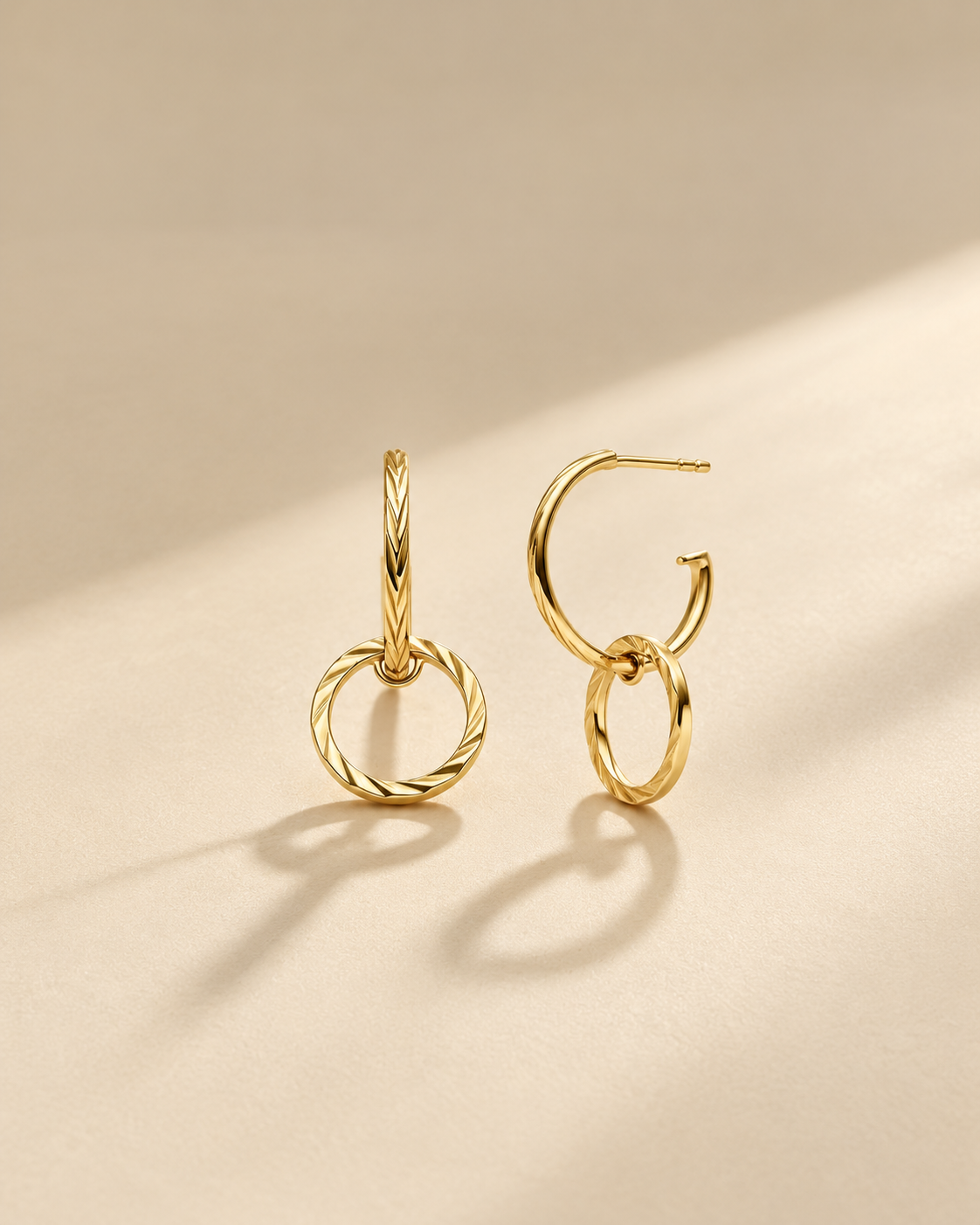 Morning Glow ダブルフープピアス